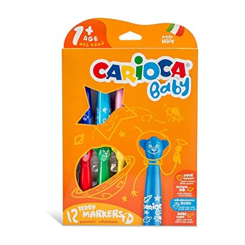 Carioca Baby Teddy, Rotuladores Antibacterianos y Lavables, 12 Colores Cover