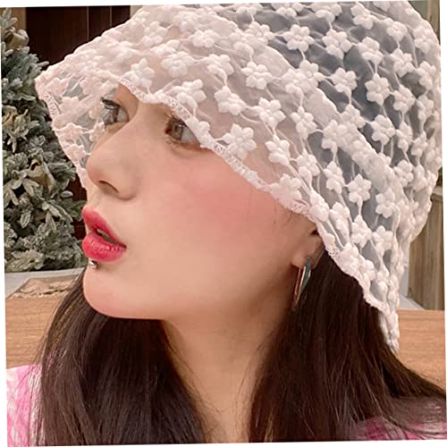 Galpada Bucket Hat Bucket Hat Bucket Hat 1Pc Fisherman Flower Bucket White Beach Outdoor Embroidery Hat Sun Lace Cappy Hat Hats #TOP1