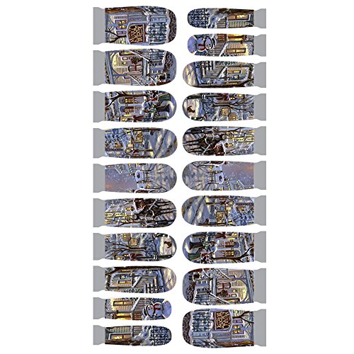 Winstonia Designer Nail Wrap - Snowy Street