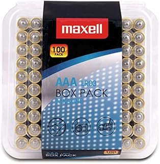 Maxell 790410 Alkaline LR03 AAA Batteries Box Pack (100 Pack)