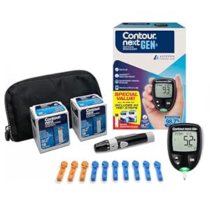 Ascensia CONTOUR NEXT GEN Blood Glucose Monitor All-In-One Kit with 20 Test Strips, Accurate Blood Sugar Monitor, Easy-to-Use Glucose Meter, Portable and Reliable Diabetes Testing Kit