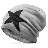 mütze grau stern Stretchanteil für eine perfekte Passform