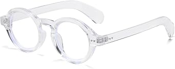 Round Frame Glasses for Women Men Small Circle Clear Lens Glasses Blue Light Non-prescription Eyeglasses