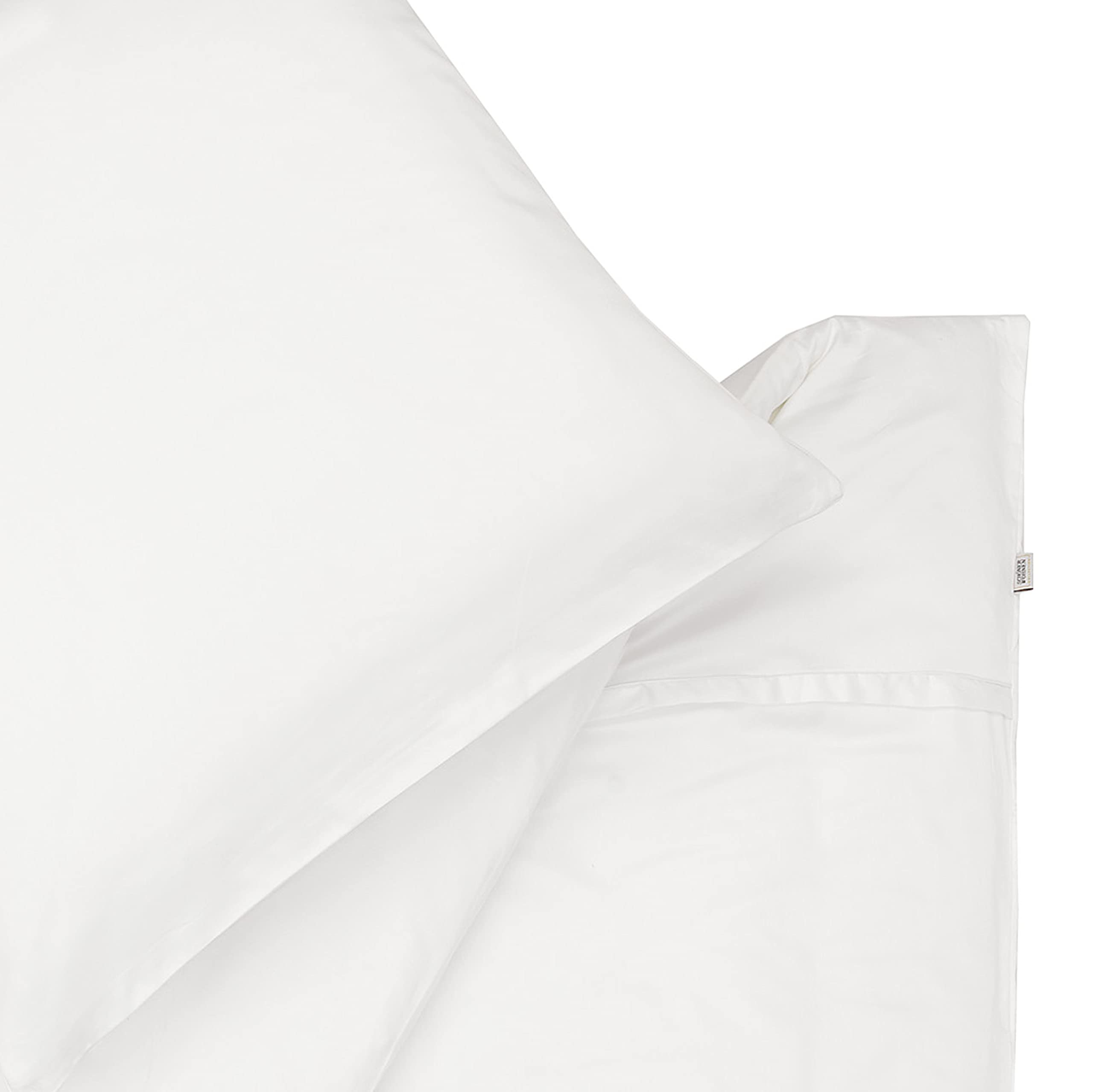 Ropa de cama Pure 135 x 200 blanco – Ropa de cama de algodón – Juego de ropa de cama con funda de almohada de 2 piezas – Funda de almohada de 80 x