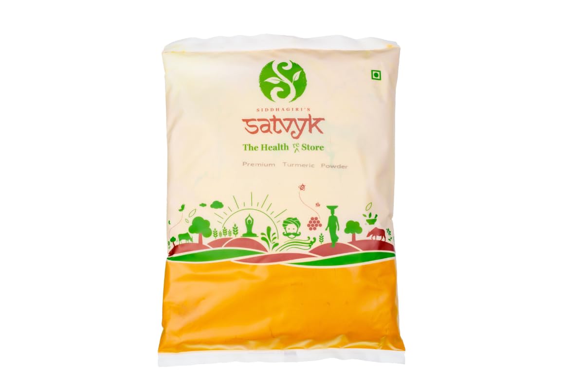 S Siddhagiris SATVYK THE HEALTH re STORE Organic Premium Turmeric Powder 100g | Waigaon Turmeric Powder | High Curcumin Turmeric Powder | With Natural Oils | Hand-Sliced & Sun-Dried | Natural Haldi Powder (B074C5GPFM) Amazon Price History, Amazon Price Tracker