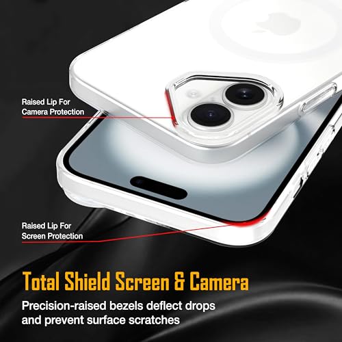 Image of amazon basics Back Case for iPhone 16 Plus | Slim Lifetime Anti-Yellow Crystal-Clear Cover with Elevated Camera Protection & MagSafe Compatibility | Premium German Polycarbonate | Shockproof | Clear