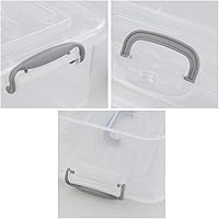 Vista 3 de 2 Packs Storage Bin with Lid, 8 Liter Plastic Box Set