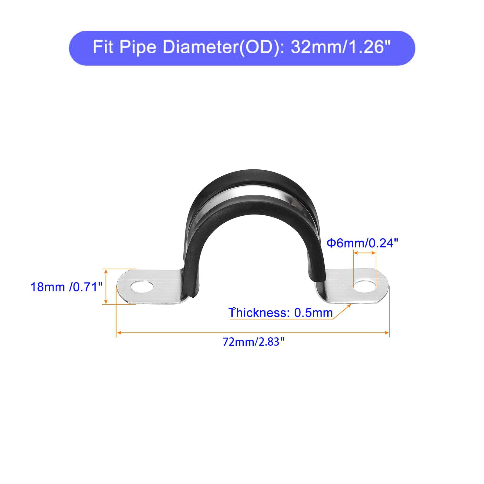 MACHSWON 12Pcs 32mm(1-1/4") Cable Clamp - Image 2