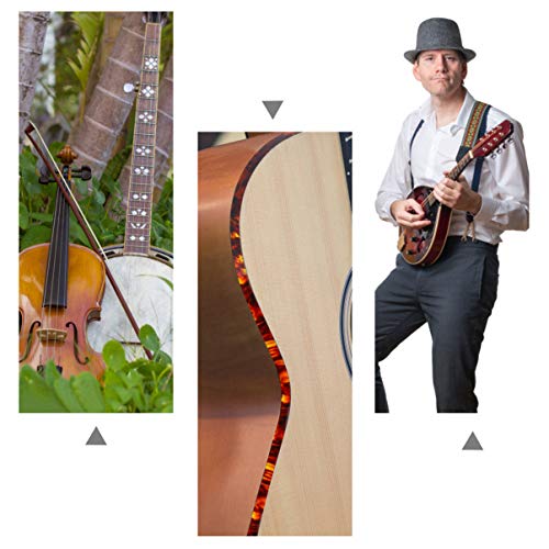 Heallily 2Pcs Plastic Binding Purfling Strip For Guitar Acoustic Classical Guitar Bass Strip Body Binding Inlay (Brown) White Guitar #TOP7