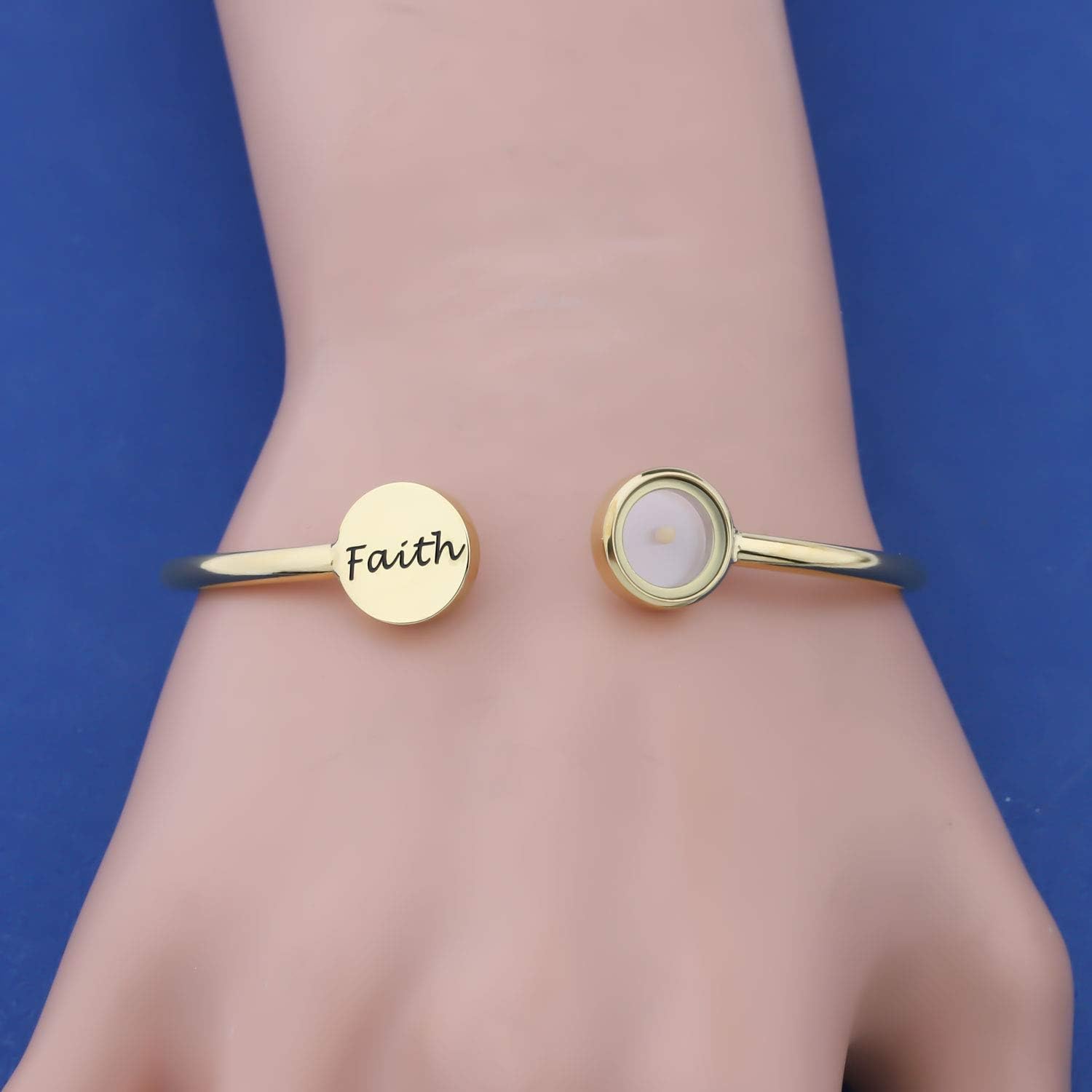 FAADBUK Christian Gift Cross Mustard Seed Bracelet Faith Mustard Seed Jewely Religious Inspirational Jewelry - Image 4