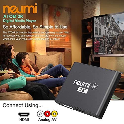 NEUMI Atom 4K Lite Ultra-HD Digital Media Player for USB Drives and SD Cards - Plays 4K/UHD Videos, HEVC/H.265, HDMI and Analog AV, Automatic Playback, Looping, Trigger Capability (Renewed) - Thumbnail 4