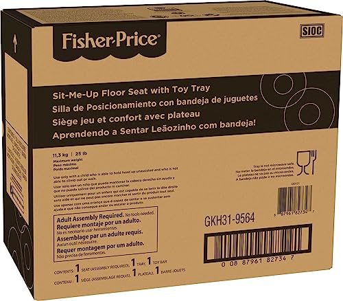 Image of Fisher-Price Portable Baby Chair Sit-Me-Up Floor Seat With Snack Tray And Removable Bar, Penguin Island