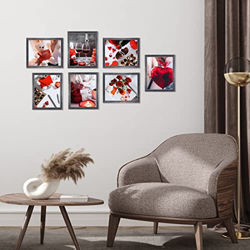 Giftgarden 8X10 Picture Frame Antique Silver 7 Pack, 8” By 10” Distressed Silver Photo Frames Rustic For Wall Or Tabletop #TOP6