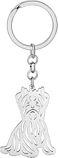 Cute Stainless Steel Dog Keychain Pets Gifts for Lovers Women Girls Puppy Keyring Car Key Purse Charms