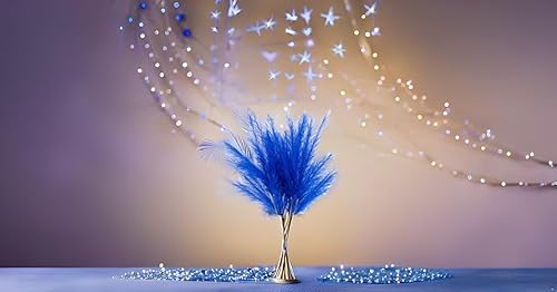 Miniatura 5 de UiiziC Hierba de Pampas Artificial 6 PCS 33.5"85cm Flores Artificiales Secas Esponjosas con Brillos Hierba Ascendente para Rellenos de Jarrones