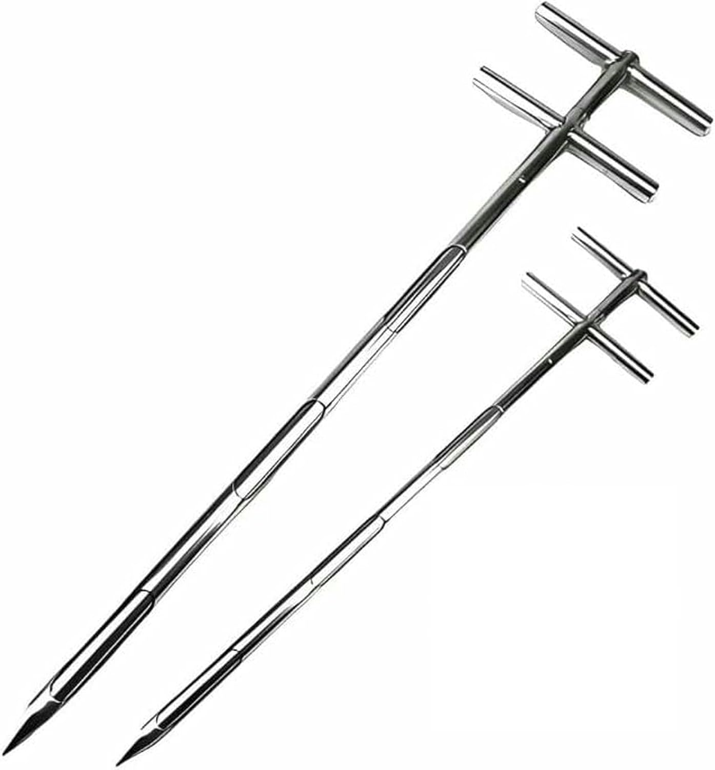 Grain Probe Sampler - Heavy Duty Rotary Powder Sampler, Stainless Steel Three Zone Probe Thief for Cement and Fertilizer - Solid Sampling Probe