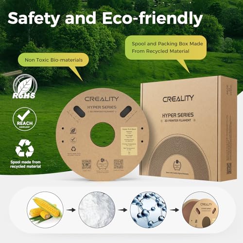 Image of Official Creality Hyper PLA Filament 3D Printer Filament-Christmas Gifts, Creality PLA 3D Printing Filament for High-Speed Printing, Dimensional Accuracy + /-0.02mm, 2.2lbs /Spool