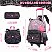 HTgroce Katzen Kinderrucksäcke Schulranzen Trolley Set mit Trolley Rucksack für Mädchen in die Schule, Reise