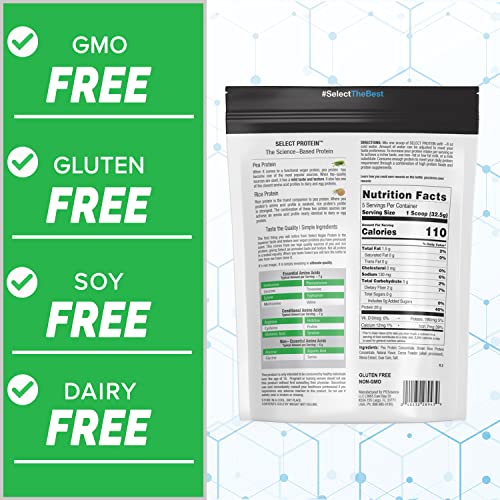 Pescience Select Vegan Plant Based Protein Powder, Mint Chocolate, 5 Serving, Premium Pea And Brown Rice Blend #TOP3