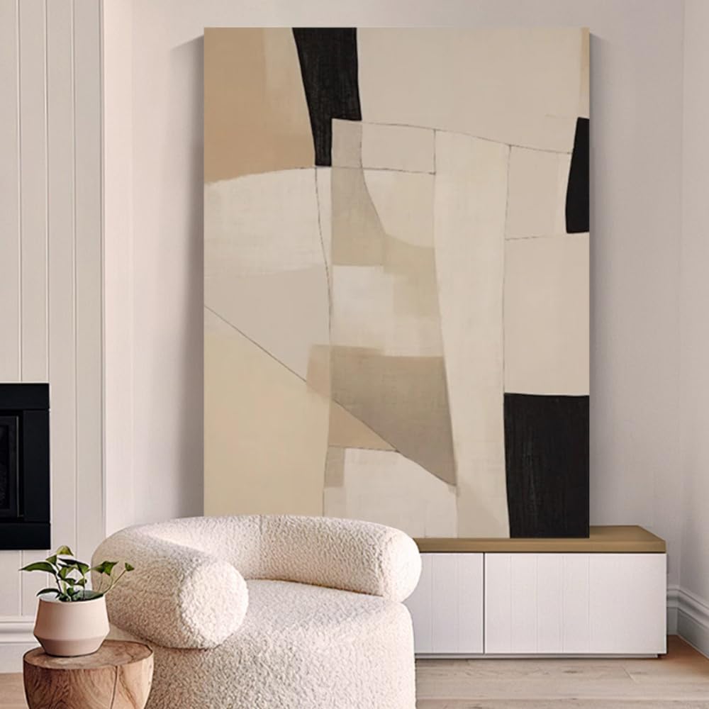 IHHGNB Wabi-Sabi Style Abstract Art Canvas Prints for Living Room Textured Decorative Painting Wall Art Home Decor(70x100cm(28x39in)/No frame)