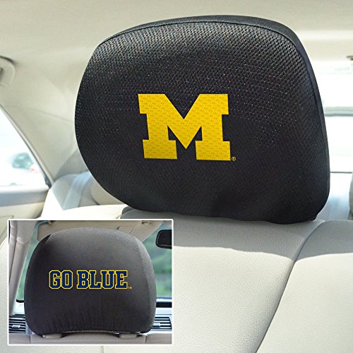 FANMATS - 12582 NCAA University of Michigan Wolverines - Funda para reposacabezas (poliéster, 25,4 x 33 cm)