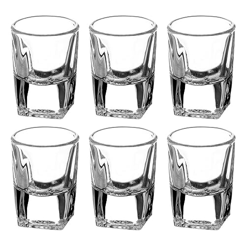Catálogo para Comprar On-line Caballito de Tequila los 5 más buscados. 44 VITTORI - Set de 6 Vasos Tequileros Shot Caballito Chupito Cuadrados Mini 15ml