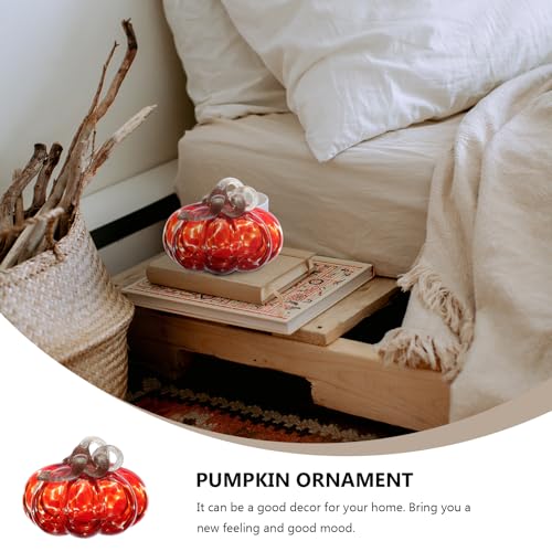 Adorno de mesa de calabaza de cristal para decoración del hogar 7