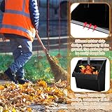 Leumoi 12 Pcs Dust Pans with Long Handle Set 36.6 Inch Commercial Dust Pan with Comb Large Plastic Stand up DustPans for Outdoor Indoor Restaurant Home Office Floor Cleaning (Black) - Image 4