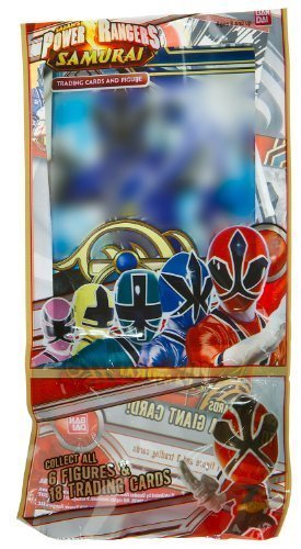 Power Rangers Samurai Yellow Samurai Ranger ~1.3  Mini-Figure + 3 Trading Card Trading Figure + Card Series