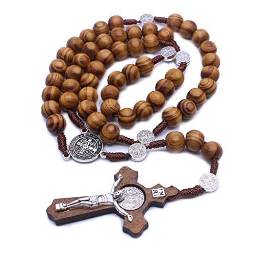 Preisvergleich Produktbild Chou 1 katholischer Rosenkranz, Kreuz, aus Holz, Armband aus Holz