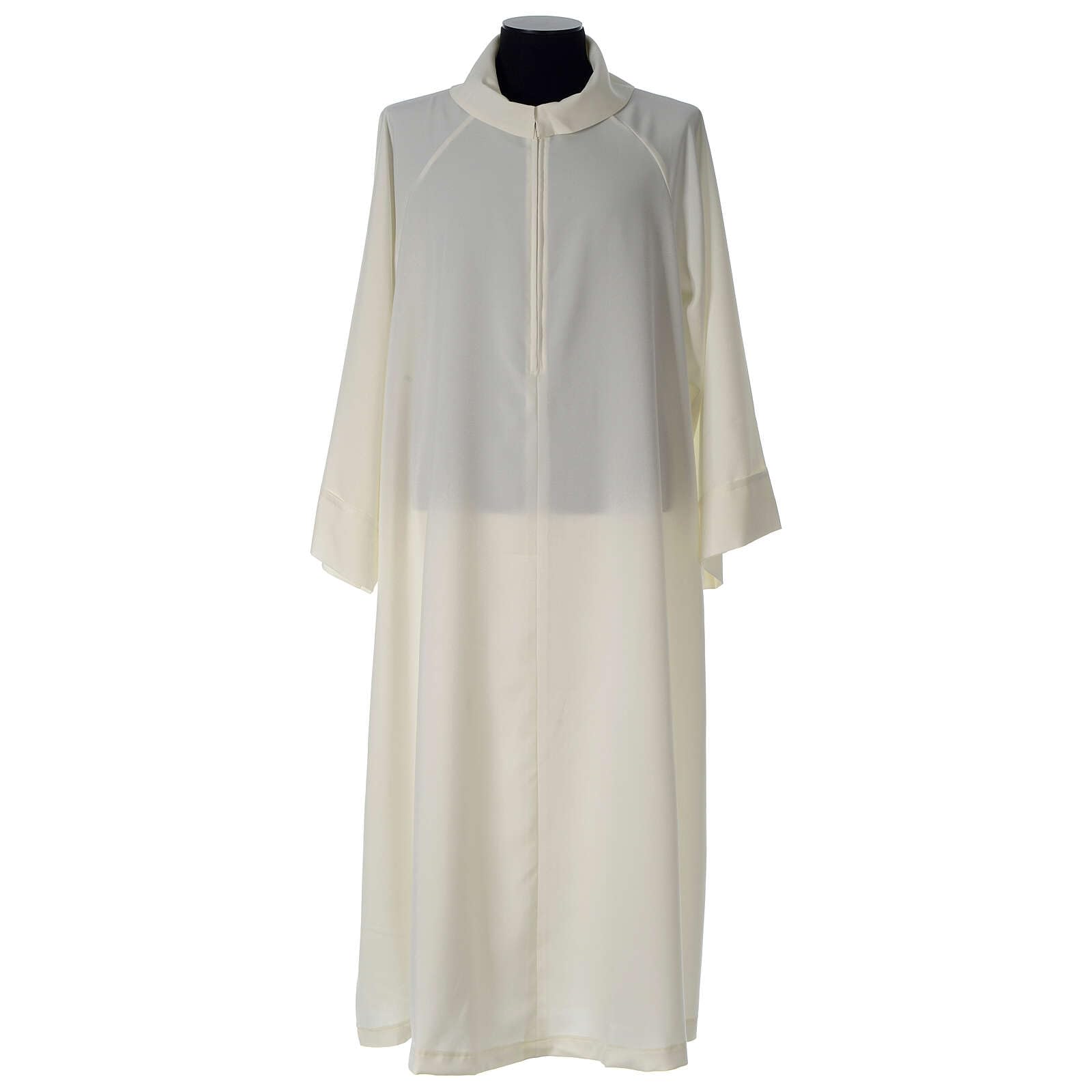 Holyart Camici: Camice avorio microfibra poliestere svasato con finto cappuccio, 155 cm (61 inc.)