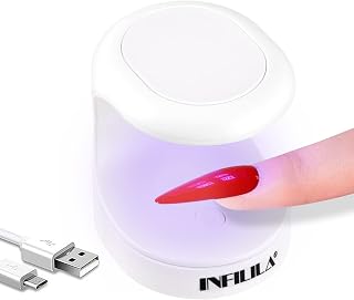UV Nail Light Nail Lamp INFILILA Mini Professional UV LED Nail Lamp 180° Opening Design USB Nail Dryer Portable UV Light for Nails Curing All Gels 16W Quick-Drying UV Lamp for Single Finger