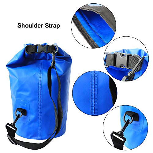 HOMFUL Waterproof Dry Bag Roll Top with Strap,10L/20L Dry Sack Backpack for Kayaking,Boating,Canoeing,Fishing,Rafting,Swimming,Hiking,Camping,Travel,Beach