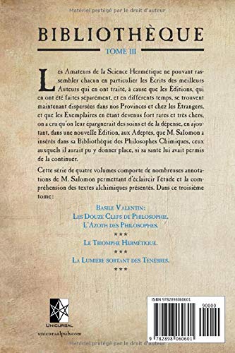 Bibliothèque des Philosophes Chimiques: Tome III (French Edition)