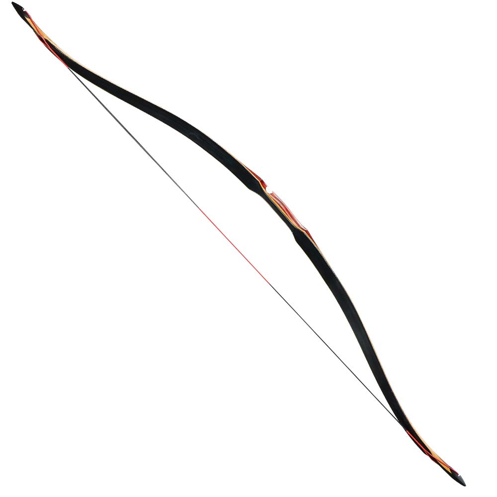 IRQ Handmade Longbow Hunting Archery Bow Traditional Laminated Bow Recurve 30-50lbs (35lbs)