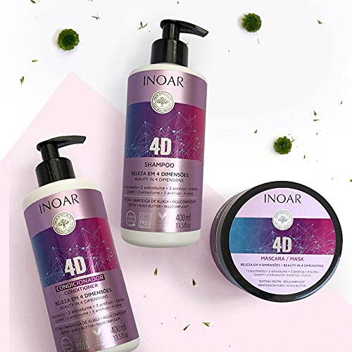Inoar Shampoo 4D 400 Ml, Inoar