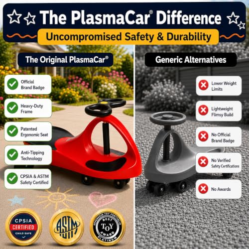 Image of PlasmaCar Original Ride On Toy, Plasma Car for Kids, Fuchsia Pink /Purple