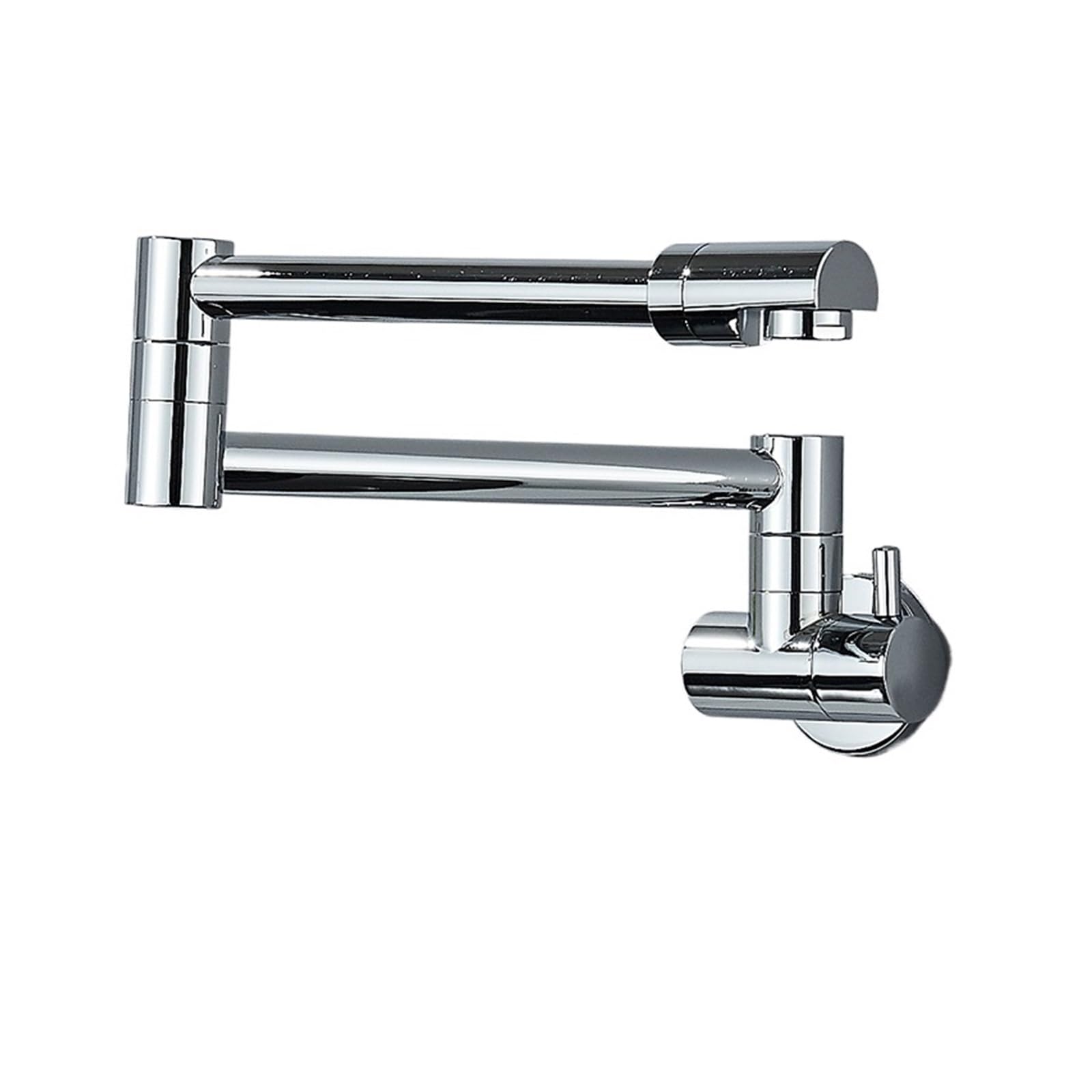 Gqnblvhzupdm C B Kitchen Faucets, Kitchen Faucet Pot Filler Double Joint Spout Folding Stretchable Swing Arm, Wall Brass Single Hole Two Handle Sink Tap(C B)