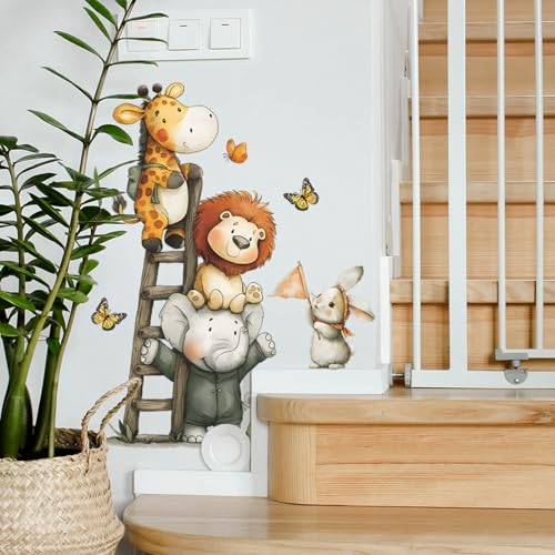 Vinilos decorativos removibles de animales safari en acuarela miniatura 5