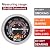 KT THERMO Grill Thermometer Barbecue Charcoal Smoker Temperature Gauge Grill Pit Replacement Thermometer for BBQ Meat Cooking Lamb Beef, Stainless Steel Temp Gauge, Oven Wood Stove Accessories, Black