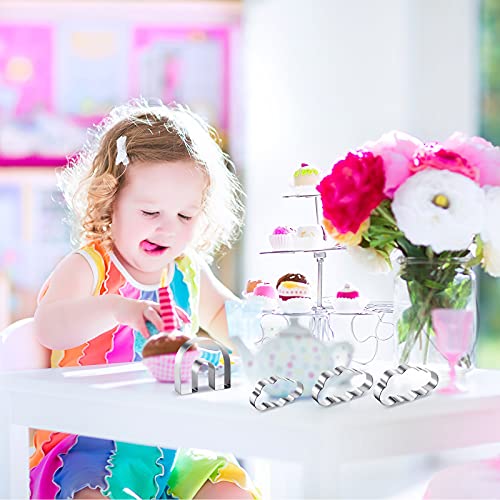 Metal Cookie Cutter Set Rainbow Cloud Cookie Cutters Stainless Biscuit Molds Fondant Cutter Set Diy Baking Pin 1St Birthday Cake Star Teddy Bear Moon Cookie Cutter For Kitchen Baking (Cool,5 Pcs) #TOP5