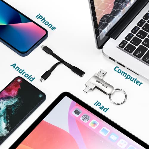 512Gb Photo-Stick-For-Iphone, 4-In-1 Easy Auto-Backup Photo And Video Iphone-Photo-Stick Apple-External-Memory-Storage-Stick Backup-Flash-Drive Data-Transfer Thumb-Drive-For-Iphone Ipad Android Mac Pc #TOP7