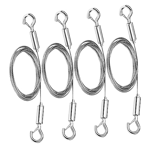 Gadpiparty 4 Piezas Cable Inoxidable Ajustable para Colgar Cuadros Resistente y de Instalar para Marcos de Fotos y Espejos Hogar y Exposiciones