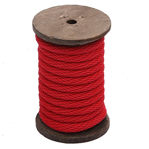 Ravenox Solid Braid Utility Rope | (Red)(3/8 Inch X 25 Feet) | Made In The Usa | All Purpose Solid Braid Cord For Crafts, Sports, Landscaping, Horse Tack, Pets & Décor | Multiple Colors & Sizes #TOP3