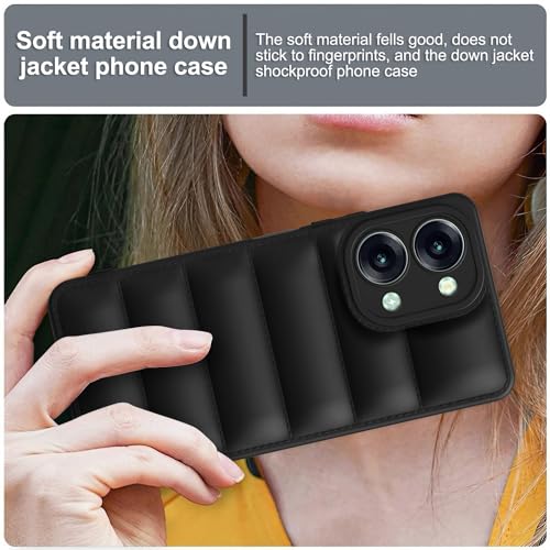 Image of Amazon Brand - Solimo Puffer Case Camera Protection Soft Back Cover for iTel P40 Plus - Black