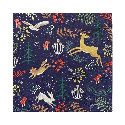 Truly Magical Recyclable Christmas Napkins, Enchanting Winter Wonderland Themed Xmas Disposable Serviettes | Perfect for Decoupage |Exclusively Designed in the UK by Talking Tables Pack of 20