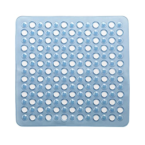 Gedy G-Maim Tapis antidérapant de Douche avec ventouses, Dimensions : 50 x 50, Tapis de Bain en résine, Finition Bleue, Design R&S, fabriqué en Italie,...