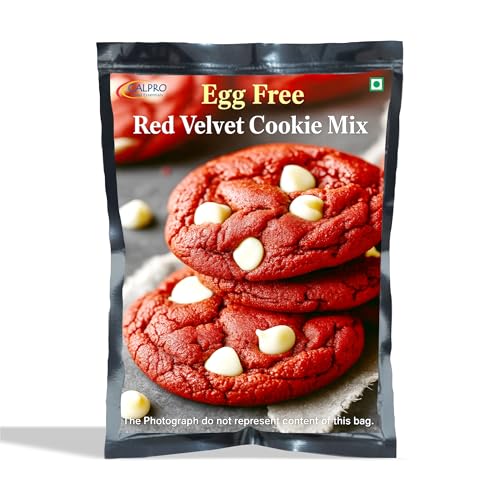 Image of Calpro's Red Velvet Cookie Premix - 450G | Eggless, Cheese-Flavored, 100% Vegetarian | Ideal for Gifting & Snacking