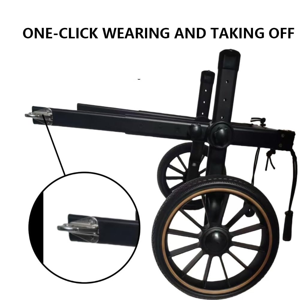 Carrito para Mascotas Silla de Ruedas Perros con Patas traseras Ajustable pequeños y Grandes Todoterreno Doble cojinete Malla Transpirable fácil Poner Quitar XL