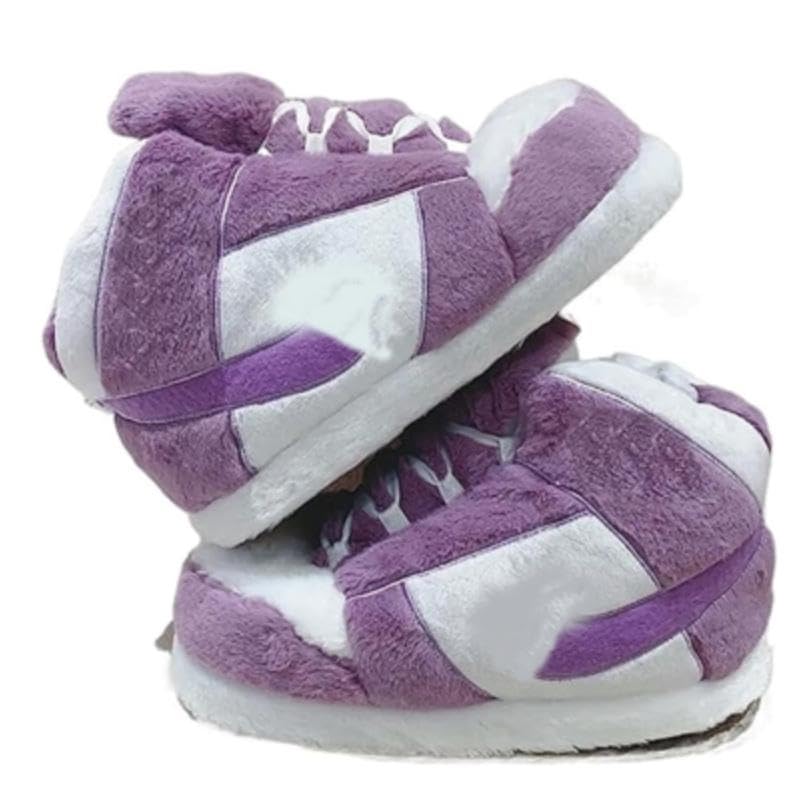 Image of Warm Furry Sneakers Slipper Comfy House Shoes Winter Plush Fuzzy Slipper Shoes For Women Men One Size Fits Most Fluffy Slides For Indoor Outdoor Bigfoot Gifts Houseshoes